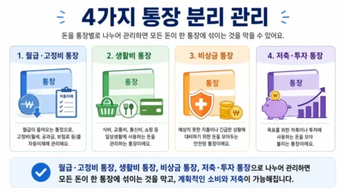 월급 생활비 비상금 저축 통장 분리
