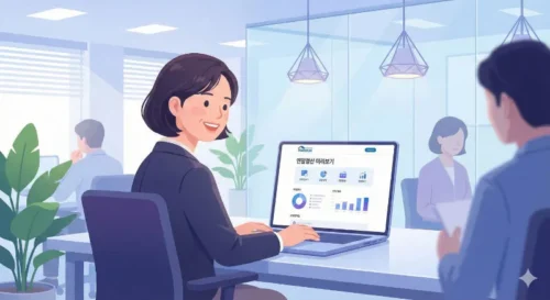 홈택스 연말정산 미리보기 서비스를 이용하는 직장인