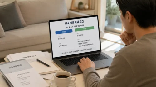 ISA 가입조건 확인