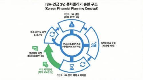 ISA 연금저축 3년 주기 반복 절세 전략 사이클 다이어그램 2026