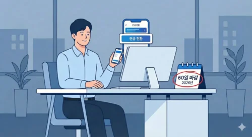 ISA 만기 60일 이내 연금저축 이전 신청 방법 스마트폰 앱 화면