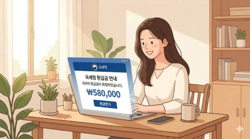 자동차세 환급 신청 방법을 익혀 직접 자동차세 환급 신청을 위해 위택스 화면을 확인하는 모습