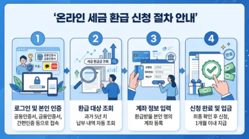 위택스 자동차세 환급 신청 4단계 절차 안내