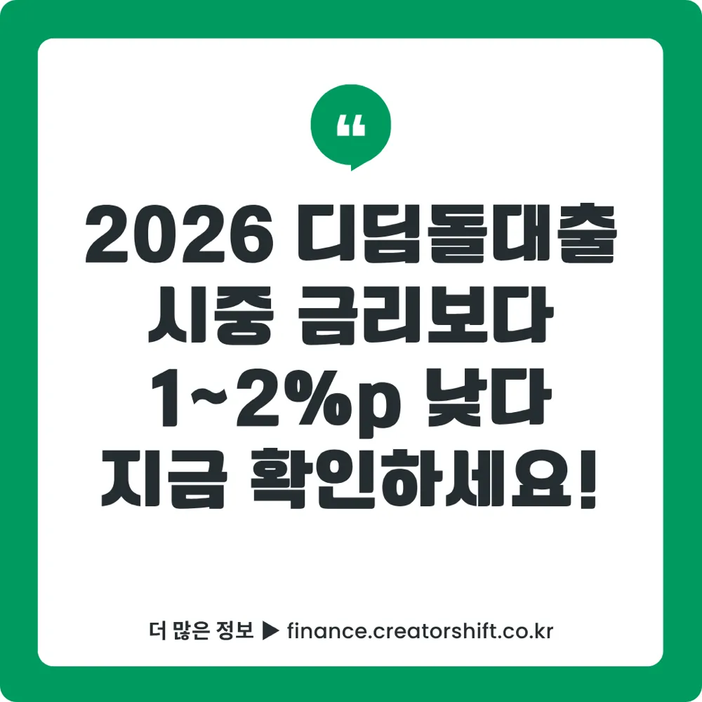 2026 디딤돌대출 완벽 가이드 썸네일 - 연소득 6000만원 이하 무주택자 저금리 정책대출 조건·금리·한도 총정리