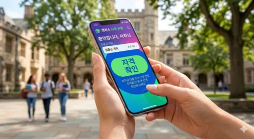 Hands holding a smartphone showing a mobile banking app for an easy online application process.