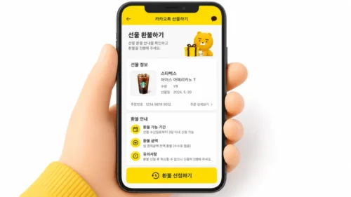카카오톡 선물하기 앱 기프티콘 환불 신청 단계