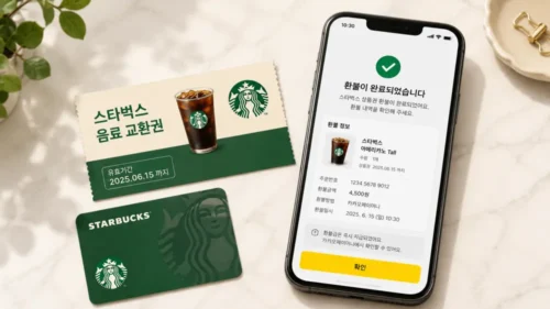 스타벅스 기프티콘 카카오톡 환불 신청 방법