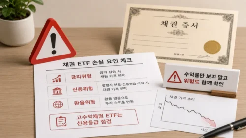 채권 ETF 손실 위험