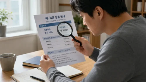 우대금리 조건 확인