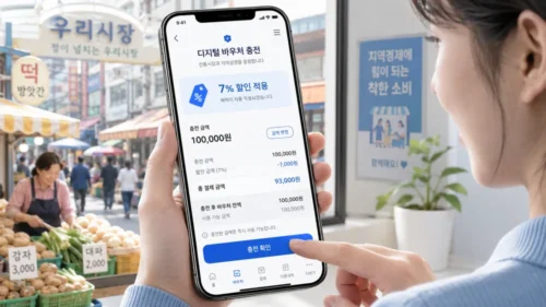 디지털 온누리상품권 앱 7% 할인 충전 방법
