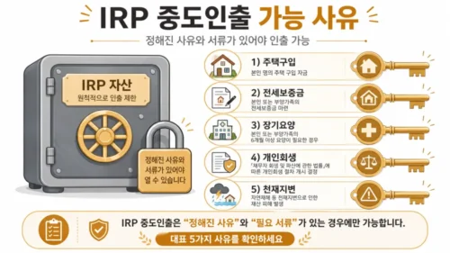 IRP 중도인출 가능 사유