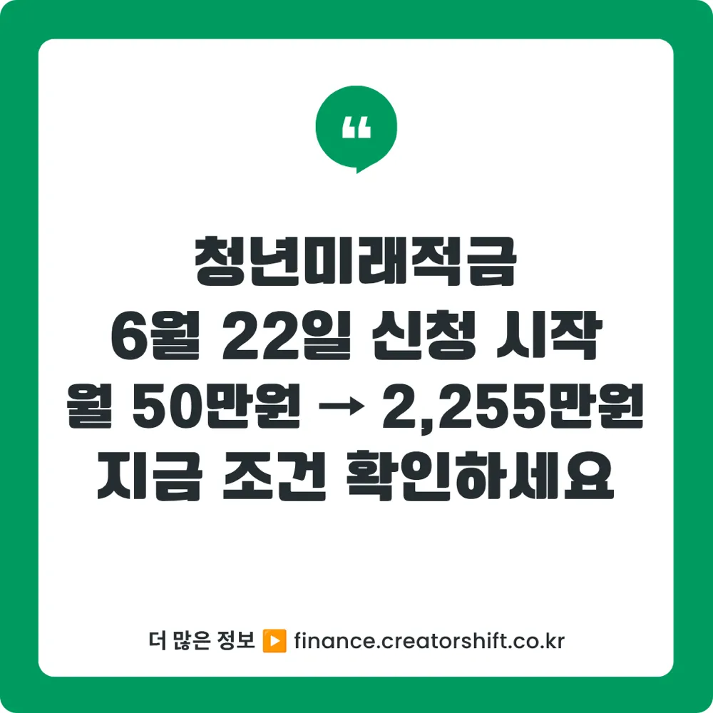 청년미래적금 2026 신청조건